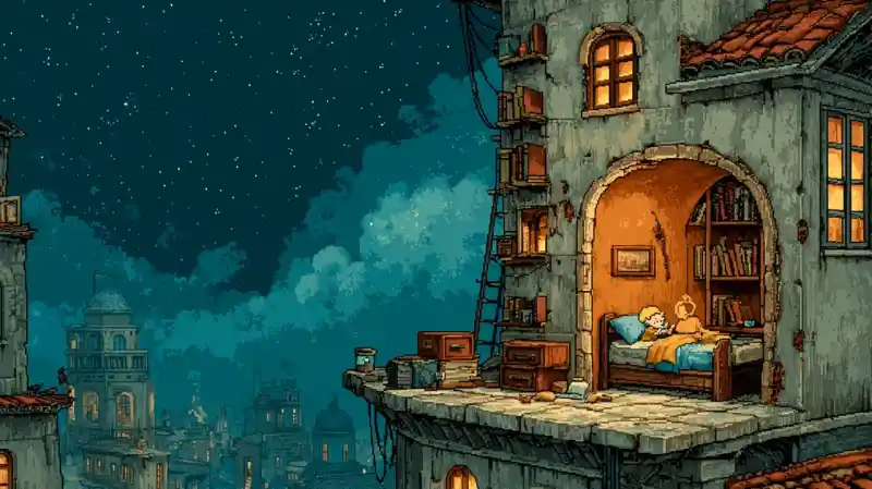 Camera notturna nel mondo di The Wonder Atlas