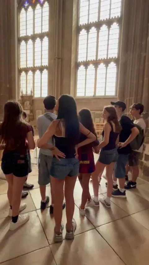 Il gruppo nella residenza a Canterbury